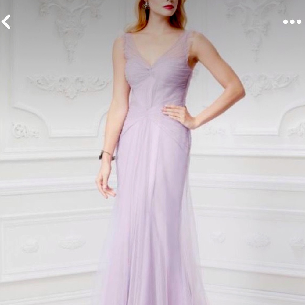 Zac Posen Truly Bridal Lavender Formal Dress Size 6
